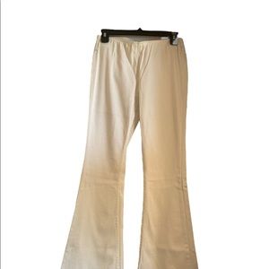 Trendy flare white jeans